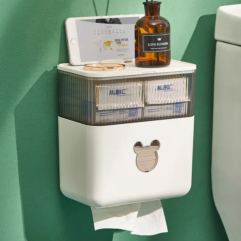 Waterproof Toilet Paper Holder Double Layers Wall Mount Paper Storage Box Bathroom Shelf Storage Box Portable Toilet Roll Holder
Waterproof Toilet Paper Holder Double Layers Wall Mount Paper Storage Box Bathroom Shelf Storage Box Portable Toilet Roll Holder