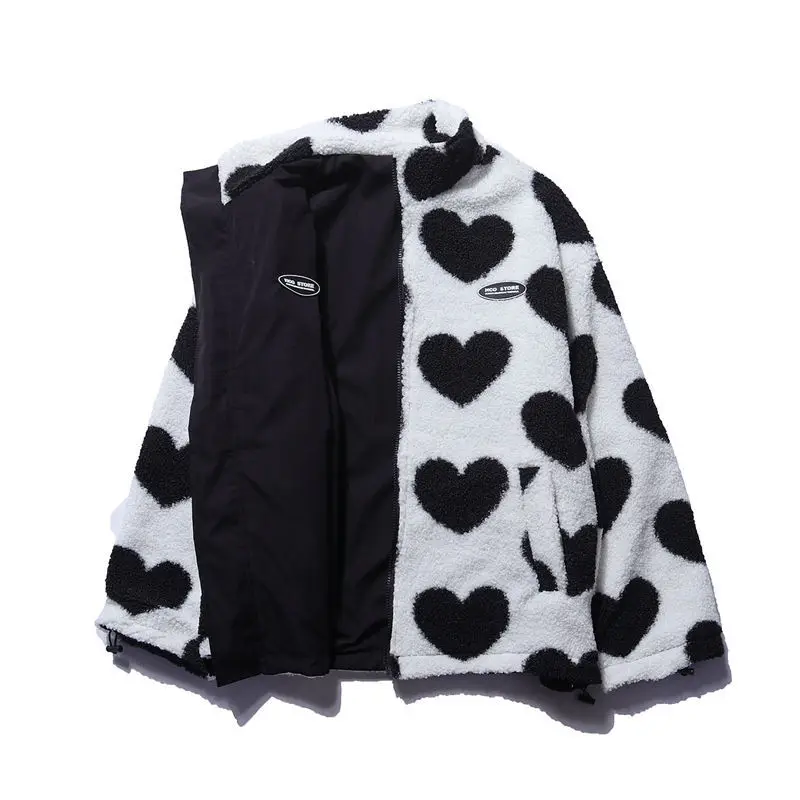 2022 autumn and winter new love lambswool cotton-padded jacket double-sided collar jacket couple loose jacket warm jacket Y2K
2022 autumn and winter new love lambswool cotton-padded jacket double-sided collar jacket couple loose jacket warm jacket Y2K