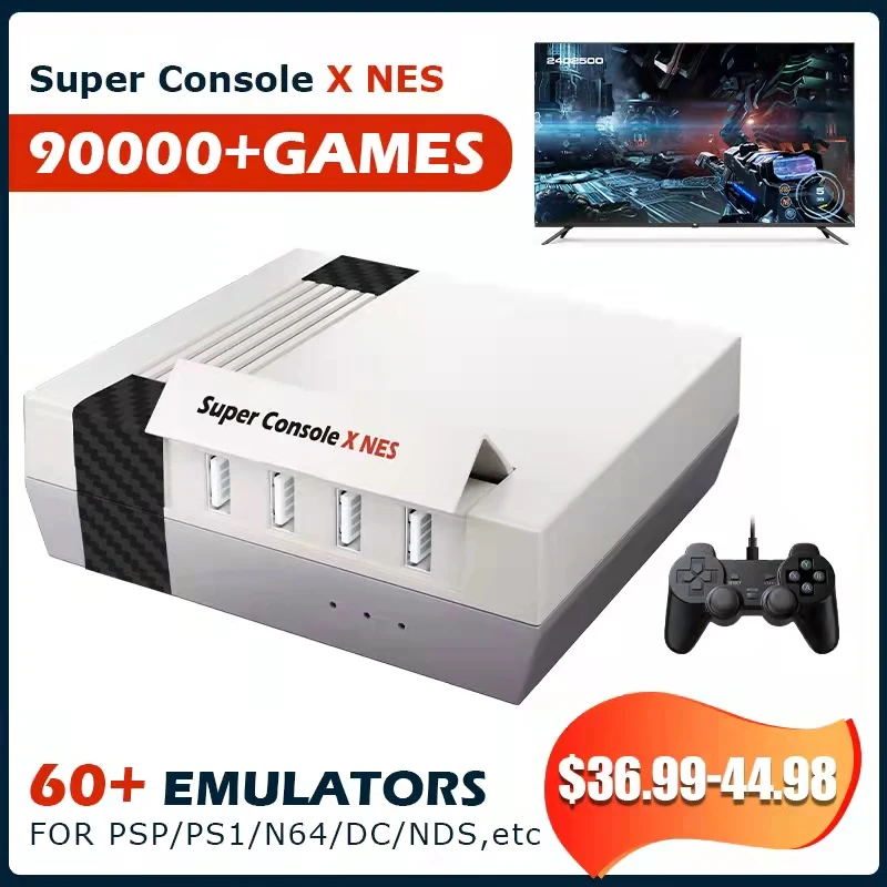 

Retro Video Game Consoles Super Console X NES For PSP/PS1/DC/N64 TV Box Portable Game Player With 90000+ Games Console Emulator