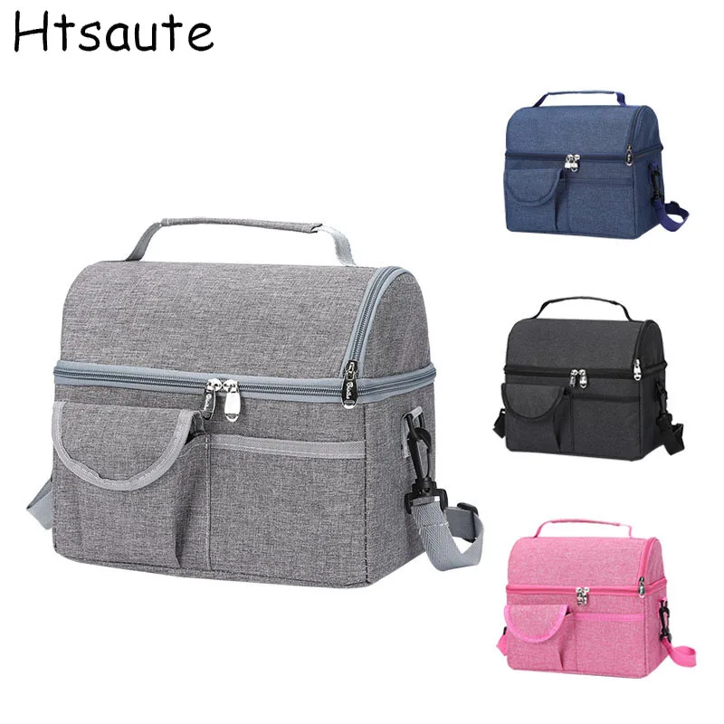 

Portable Lunch Bag Thermal Insulated Lunch Box Tote Cooler Handbag Bento Pouch Dinner Container Outdoor Food Storage Bags