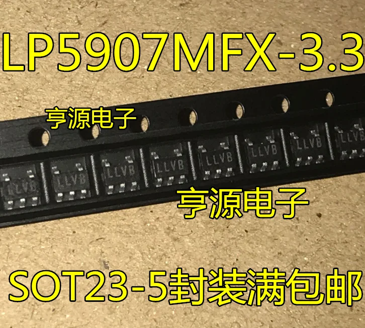 Original brand new LP5907MFX-3.3 LP5907MFX screen printed LLVB SOT23-5 LDO regulator IC chip
Original brand new LP5907MFX-3.3 LP5907MFX screen printed LLVB SOT23-5 LDO regulator IC chip