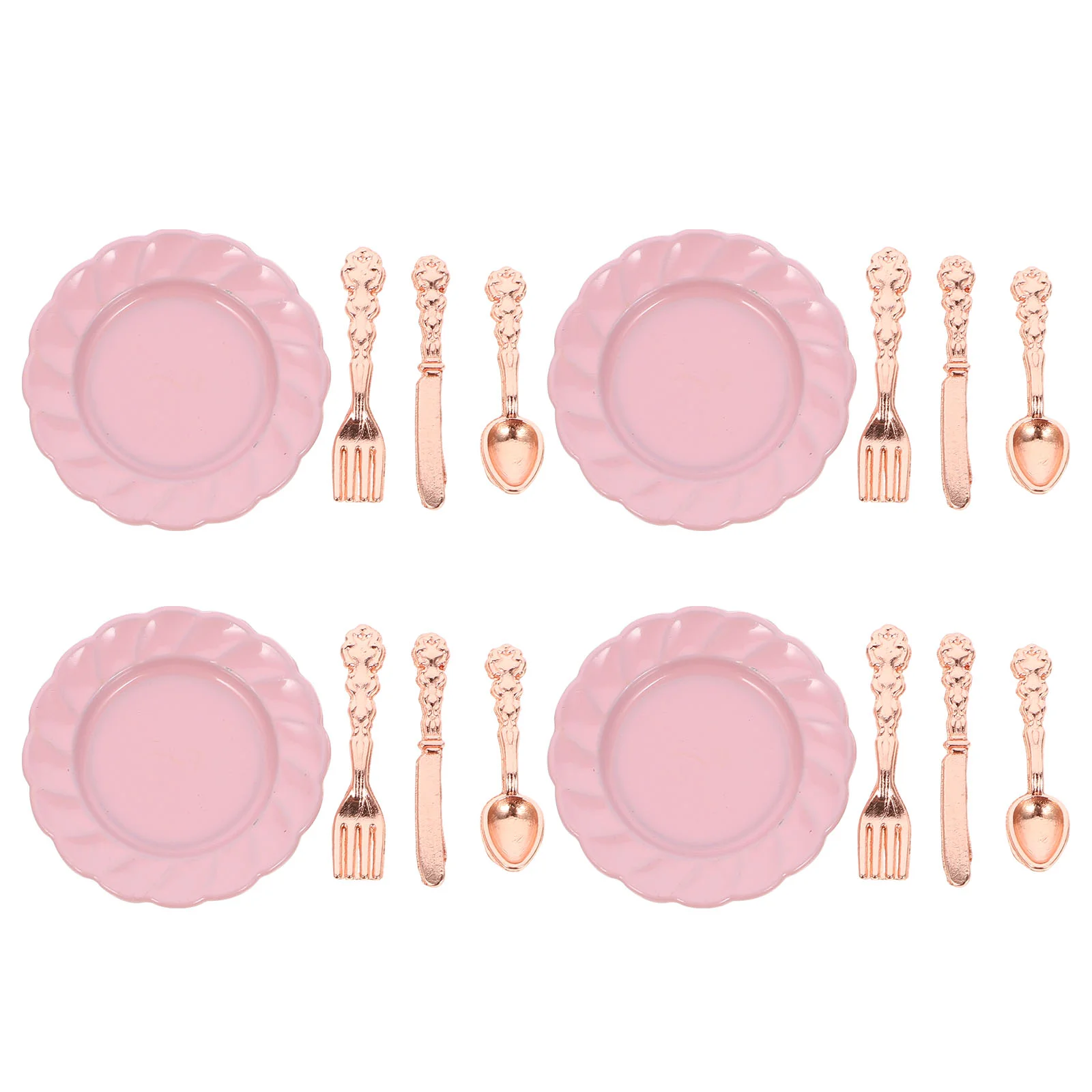 Mini Dollhouse Plate Set Tableware Spoon Dish Dinnerware Miniature Kitchen Fork Accessories Play Plates Pretend Model Doll House
Mini Dollhouse Plate Set Tableware Spoon Dish Dinnerware Miniature Kitchen Fork Accessories Play Plates Pretend Model Doll House