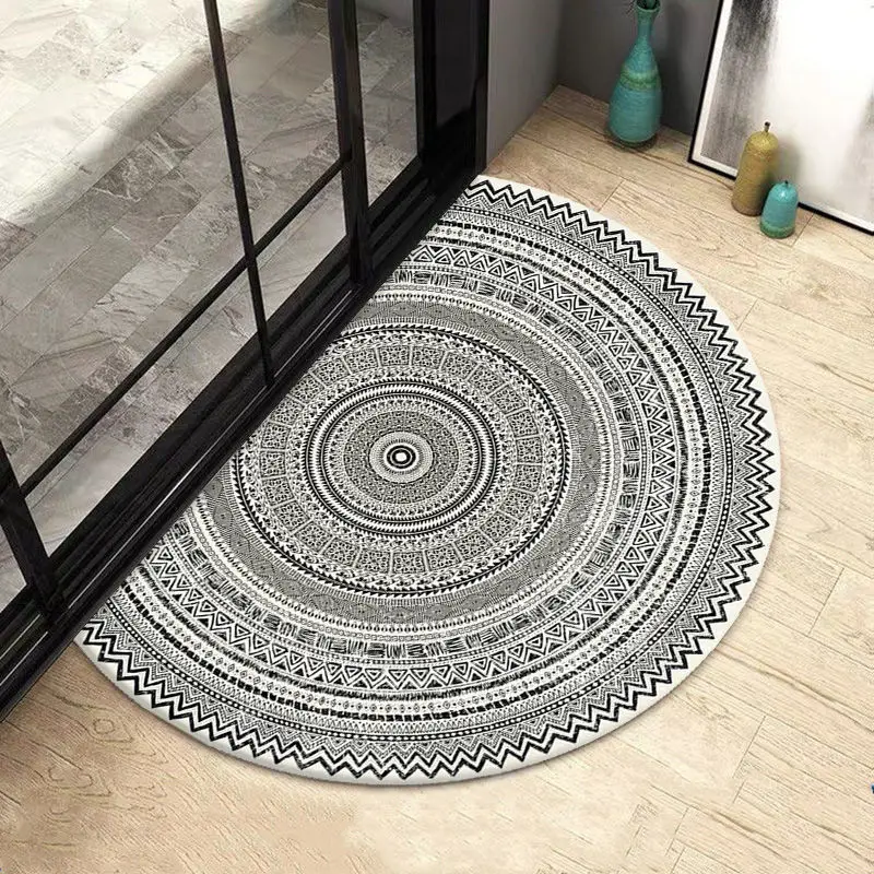 

Simple Semi-circular Carpet Round Floor Mat home decor Nordic Toilet Door Mat Anti-skid Water Absorption Area for Living Room