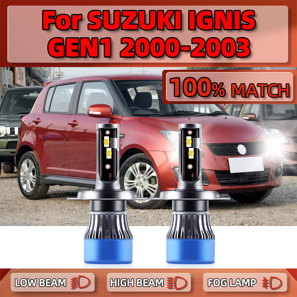 

2x Canbus LED Headlight Bulbs 20000LM CSP Chips Car Headlamps 6000K White 12V For SUZUKI IGNIS GEN1 2000 2001 2002 2003