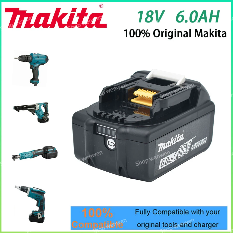 Makita 100% Original 18V 6.0AH Rechargeable Power Tool Battery LED Lithium Ion Replacement LXT BL1860B BL1860 BL1850
Makita 100% Original 18V 6.0AH Rechargeable Power Tool Battery LED Lithium Ion Replacement LXT BL1860B BL1860 BL1850
