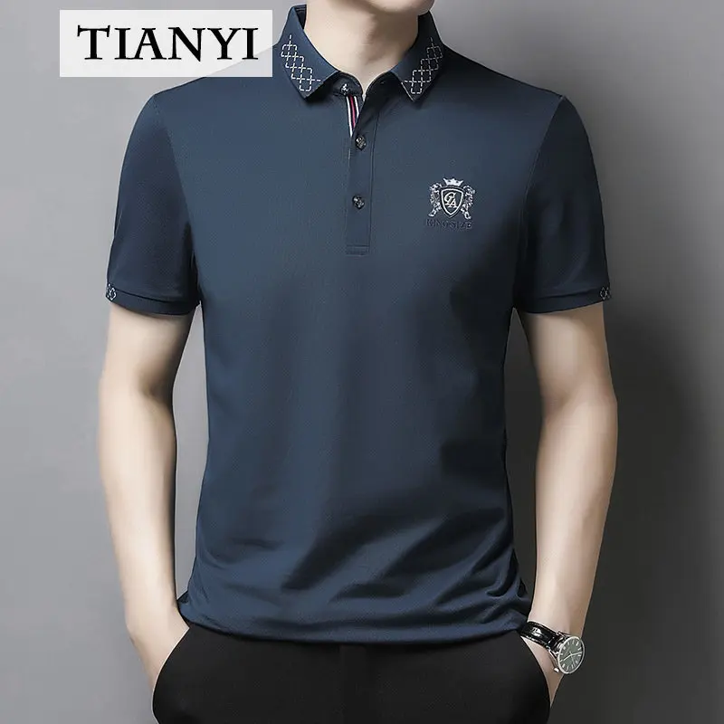 Высококачественная роскошная мужская рубашка-поло, летняя футболка с коротким рукавом, Мужская футболка с лацканами, Молодежная повседневная мужская рубашка-поло Paul
Высококачественная роскошная мужская рубашка-поло, летняя футболка с коротким рукавом, Мужская футболка с лацканами, Молодежная повседневная мужская рубашка-поло Paul