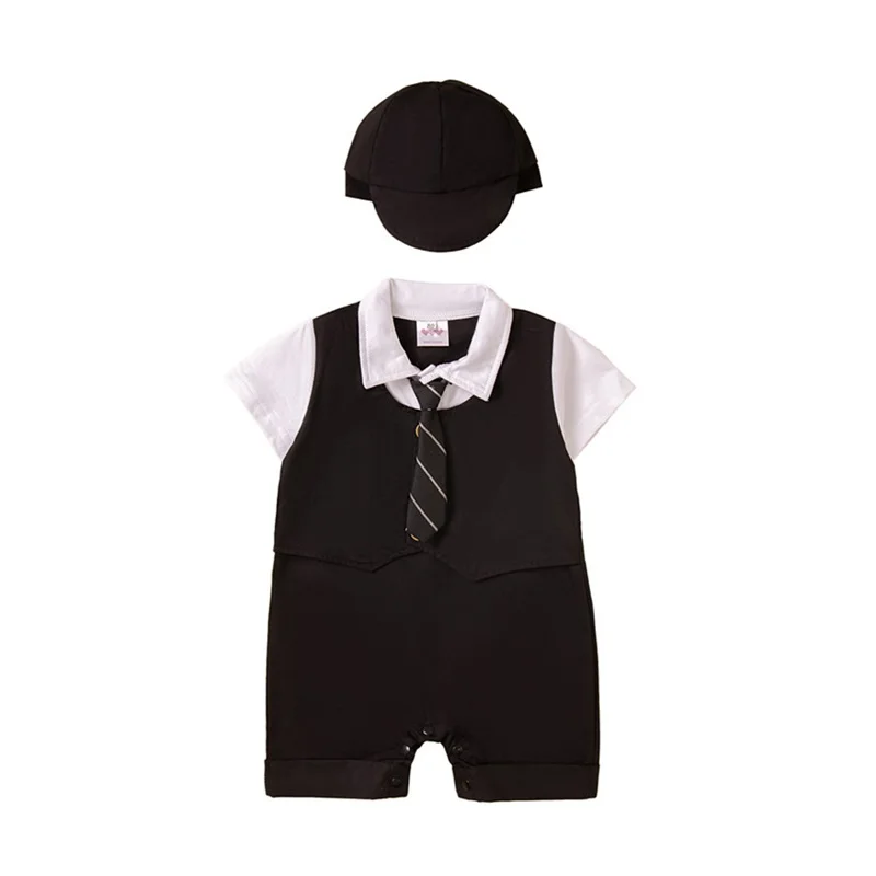 Baby Boy Little Gentleman Pants Set, Bow Tie Short Sleeve Jumpsuit + (Vest) + (Hat) + Bib Shorts Summer Casual Suit
Baby Boy Little Gentleman Pants Set, Bow Tie Short Sleeve Jumpsuit + (Vest) + (Hat) + Bib Shorts Summer Casual Suit