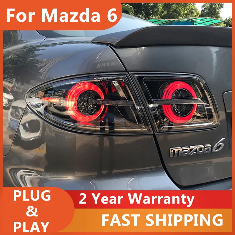 

Car Styling for Mazda 6 LED Taillights 2005-2013 for Mazda 6 Tail Light Rear Lamp DRL+Brake+Park+dynamic Signal Accessories