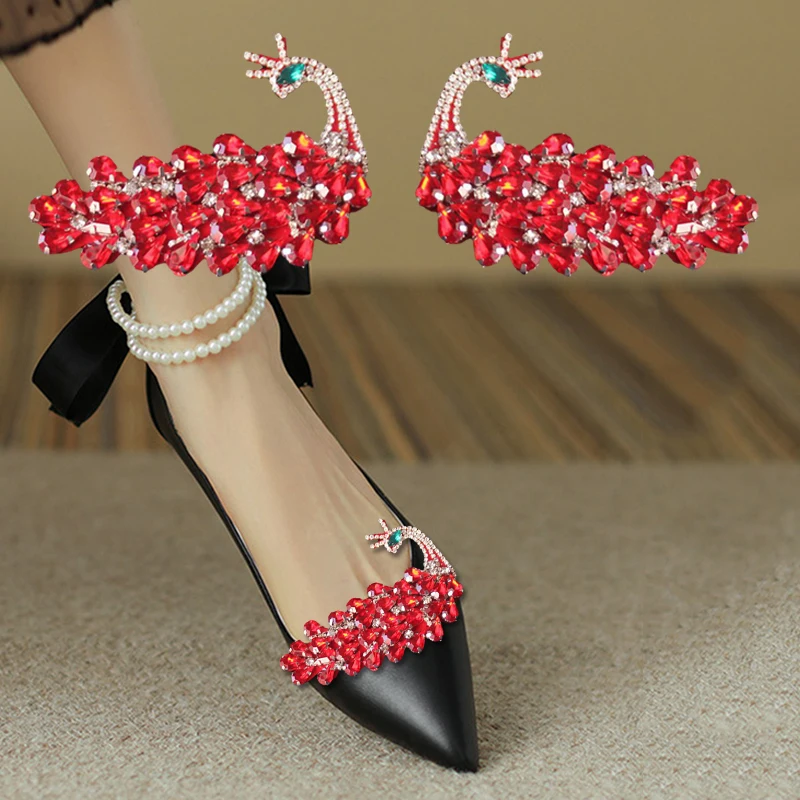 1 Pair Red Peacock Shoe Buckle Fashion Rhinestone Shoe Clips Women DIY Shoe Embellishment Detachable Shoe Decor for Pumps Flats
1 Pair Red Peacock Shoe Buckle Fashion Rhinestone Shoe Clips Women DIY Shoe Embellishment Detachable Shoe Decor for Pumps Flats