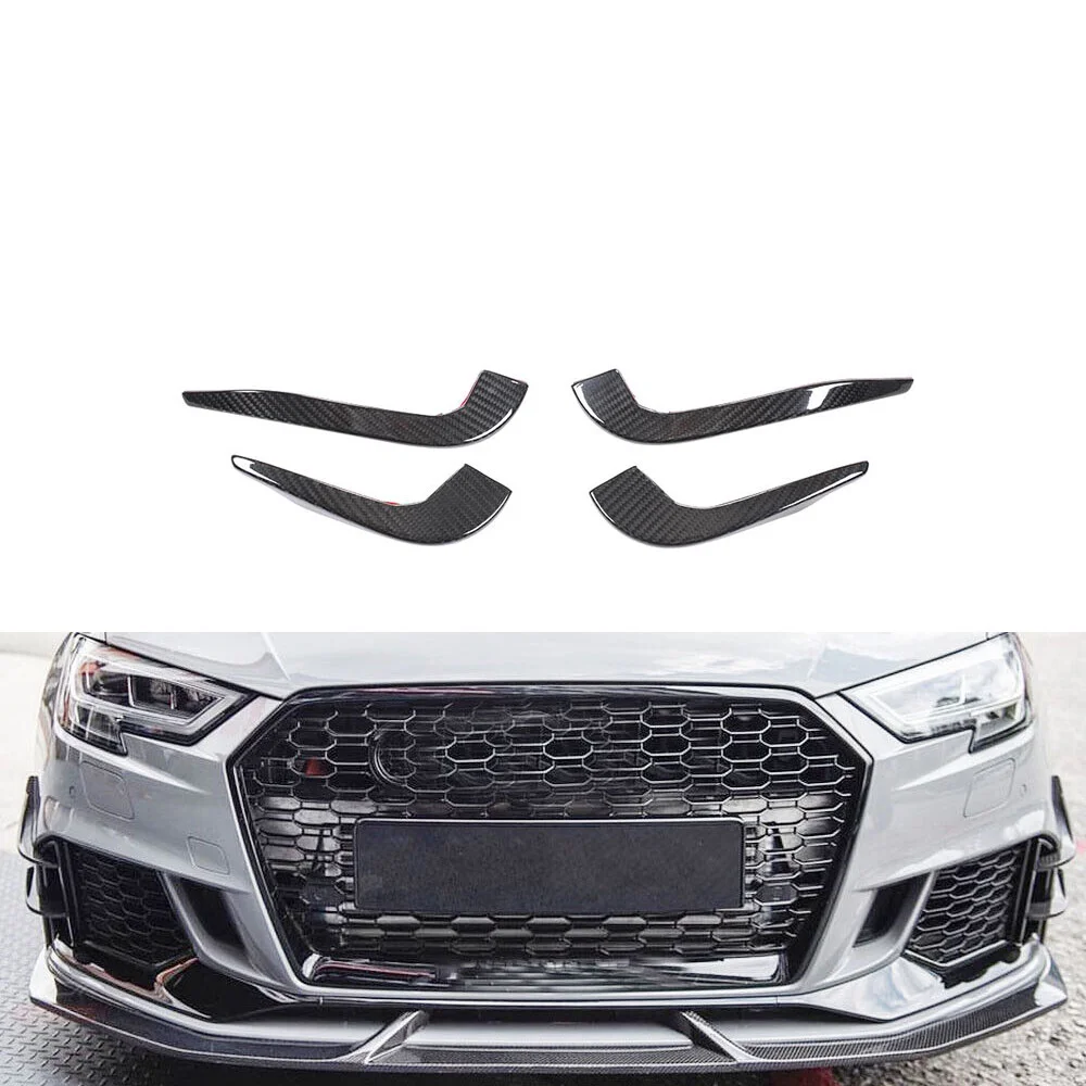 Modify Luxury A3 8V Carbon Fiber Front Bumper Air Canards for Audi RS3 Sedan 4-Door 2017-2019 Black Lower Lip Front Skirt Spoile 
Modify Luxury A3 8V Carbon Fiber Front Bumper Air Canards for Audi RS3 Sedan 4-Door 2017-2019 Black Lower Lip Front Skirt Spoile