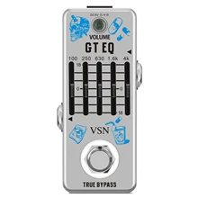 

VSN Guitar Equalizer Pedal 5-Band Parametric EQ Guitar Effect Pedal Frequency Compensator +/- 18DB Range True Bypass