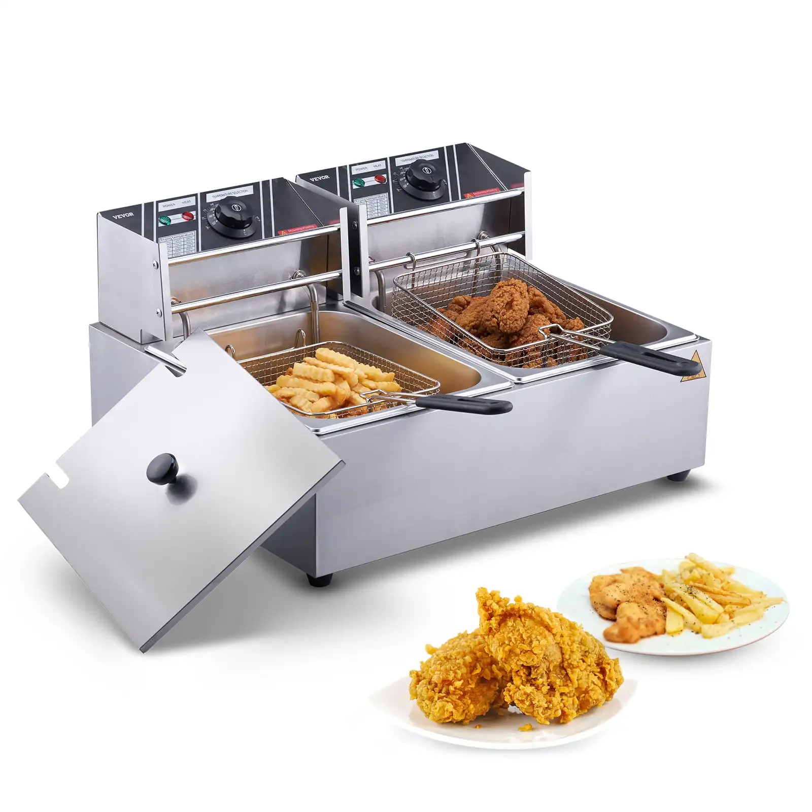 BENTISM Commercial Electric Deep Fryer Countertop Deep Fryer Dual Detachable Tanks Electric Deep Fryer
BENTISM Commercial Electric Deep Fryer Countertop Deep Fryer Dual Detachable Tanks Electric Deep Fryer