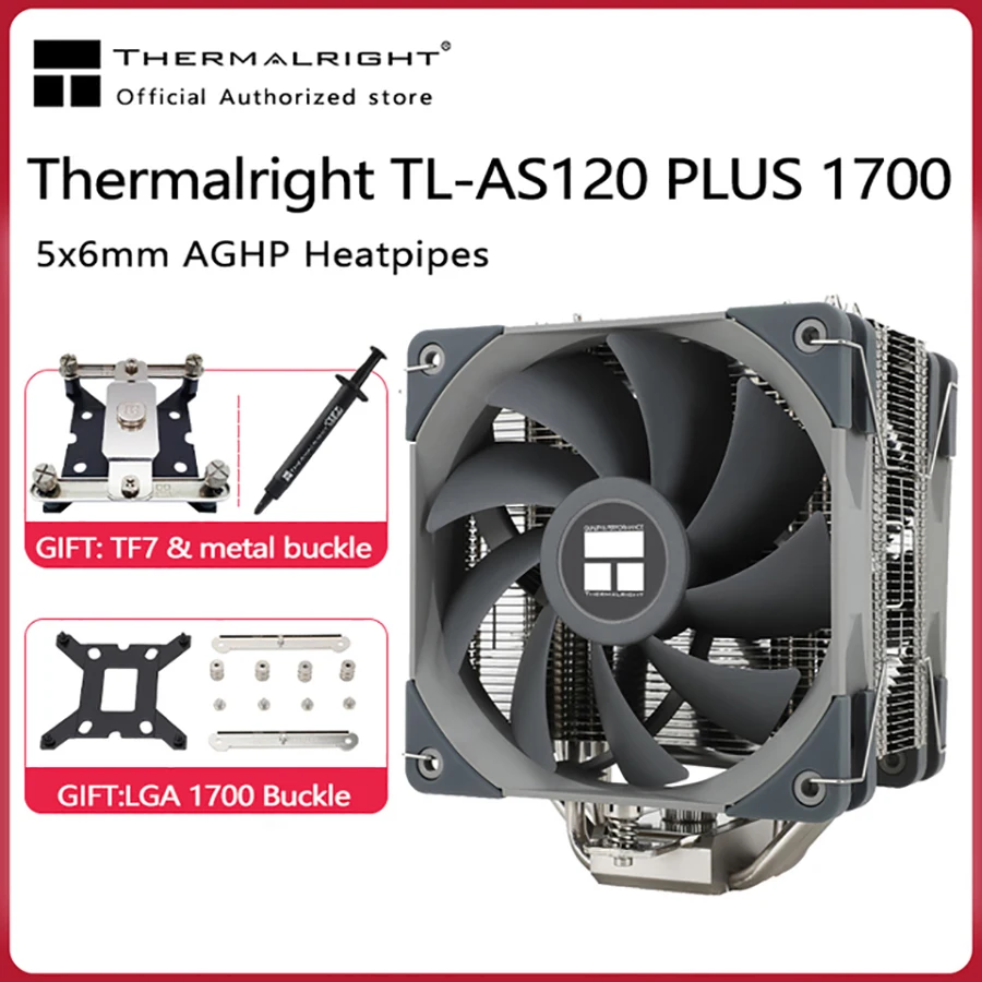 Thermalright TL-AS120 PLUS 4 heatpipe CPU Cooler Dual 12cm PWM Fan Desktop PC CPU Radiator Cooling For LGA1155 1156 2011 AMD AM4
Thermalright TL-AS120 PLUS 4 heatpipe CPU Cooler Dual 12cm PWM Fan Desktop PC CPU Radiator Cooling For LGA1155 1156 2011 AMD AM4