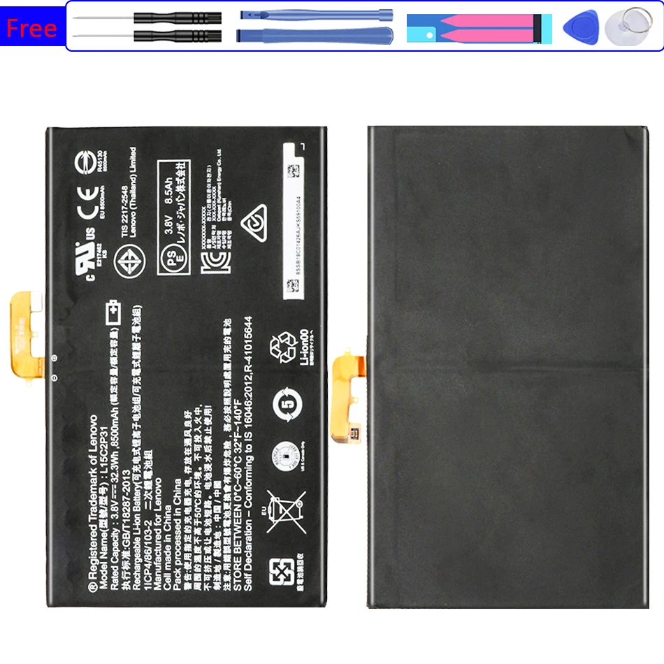8500mAh Battery L15C2P31 For Lenovo Yoga Book YB1-X91F X91L X91X YB1-X90F Series
8500mAh Battery L15C2P31 For Lenovo Yoga Book YB1-X91F X91L X91X YB1-X90F Series