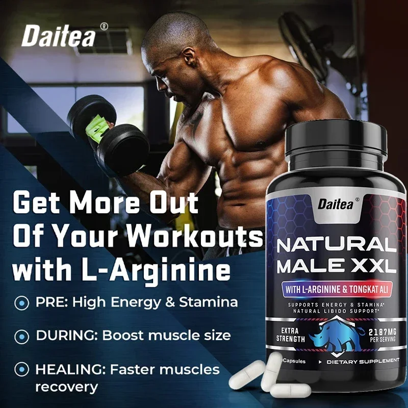 

L-Arginine Capsules - High Intensity Exercise Supplement for Physical Performance, Natural Energy, and Muscle Mass