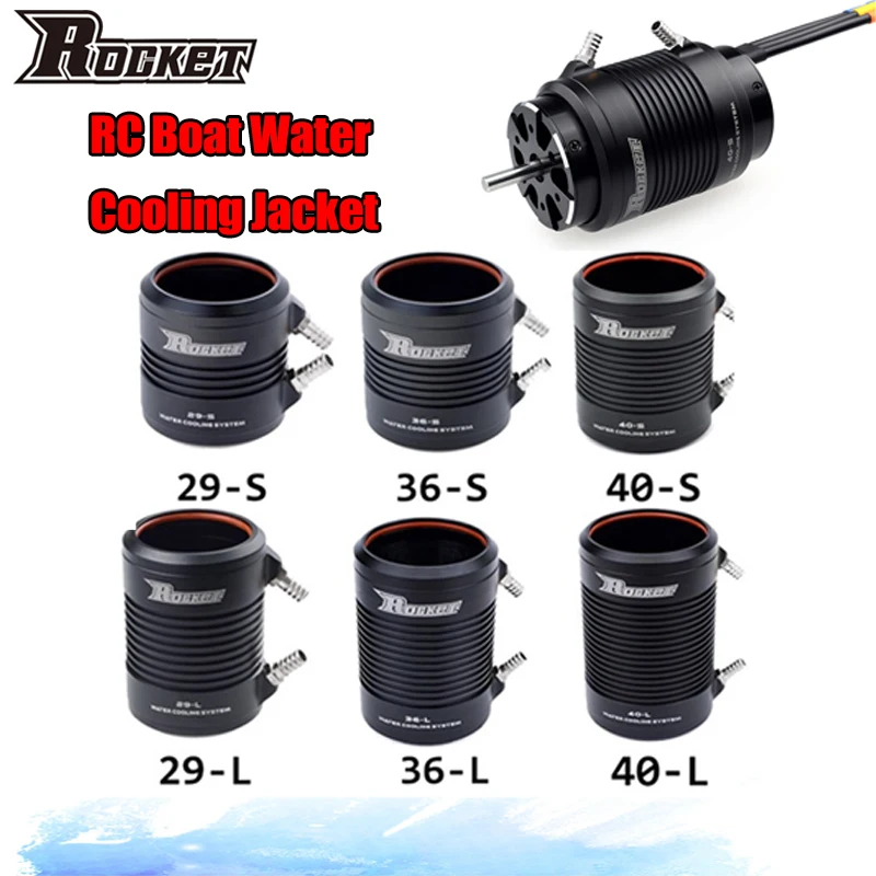 

Rocket RC Boat Motor Water Cooling Jacket 29 36 40 Brushless Motor Cover for 2948 2958 2968 3660 3670 3680 4074 RC Boat