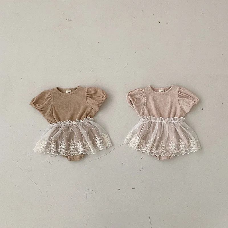 2024 Summer Baby Clothes Solid Puff Sleeve Infant Girl Bodysuit And Lace Skirts 2Pcs Baby Girls Outfits Set 0-24 Months
2024 Summer Baby Clothes Solid Puff Sleeve Infant Girl Bodysuit And Lace Skirts 2Pcs Baby Girls Outfits Set 0-24 Months
