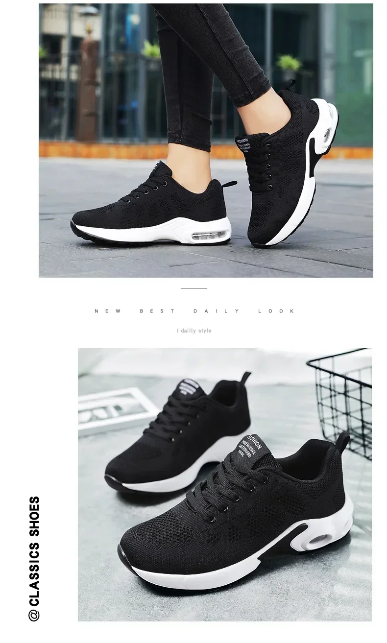 Fall New Running Shoes Women's Air Cushion Shoes Soft Bottom Casual Sneakers Fall New Running Shoes Women's Air Cushion Shoes Soft Bottom Casual Sneakers