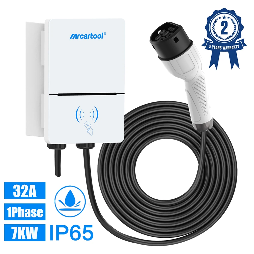 MRCARTOOL Home Electric Car Charger 1Phase 32A 7KW EV Charger Station 220V Type 2 Plug IEC61851-1 Support Dual-drive System Cars
MRCARTOOL Home Electric Car Charger 1Phase 32A 7KW EV Charger Station 220V Type 2 Plug IEC61851-1 Support Dual-drive System Cars