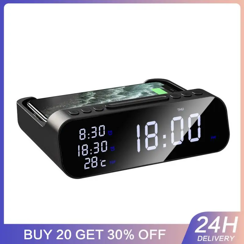 Led Alarm Clock Multiple Protection 15w Qi Multi-in-one Charger Phone Charger Station All-in-one Abs Mobile Accessories Stable
Led Alarm Clock Multiple Protection 15w Qi Multi-in-one Charger Phone Charger Station All-in-one Abs Mobile Accessories Stable