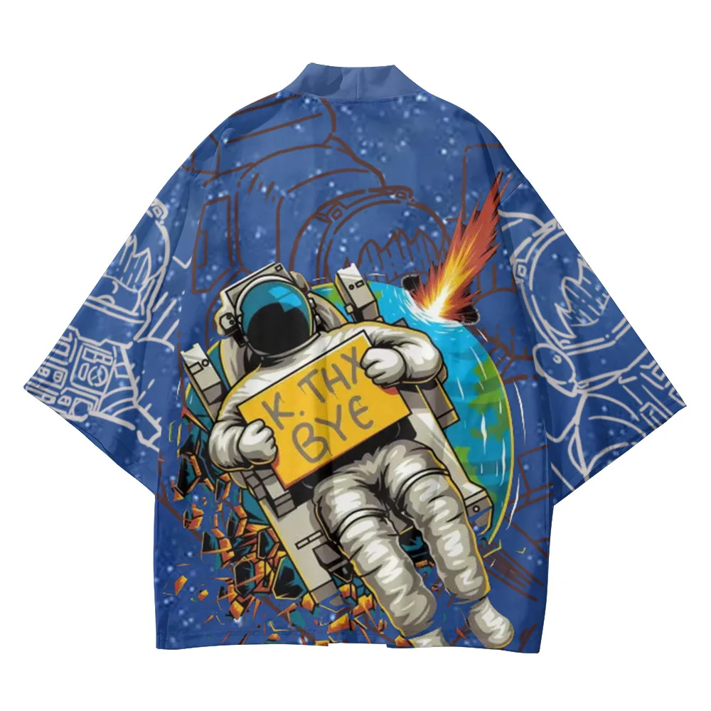 Cartoon Space Astronaut Printed Traditional Asian Clothing Couple Men Women Cardigan Yukata Kimono Summer Beach Streetwear
Cartoon Space Astronaut Printed Traditional Asian Clothing Couple Men Women Cardigan Yukata Kimono Summer Beach Streetwear