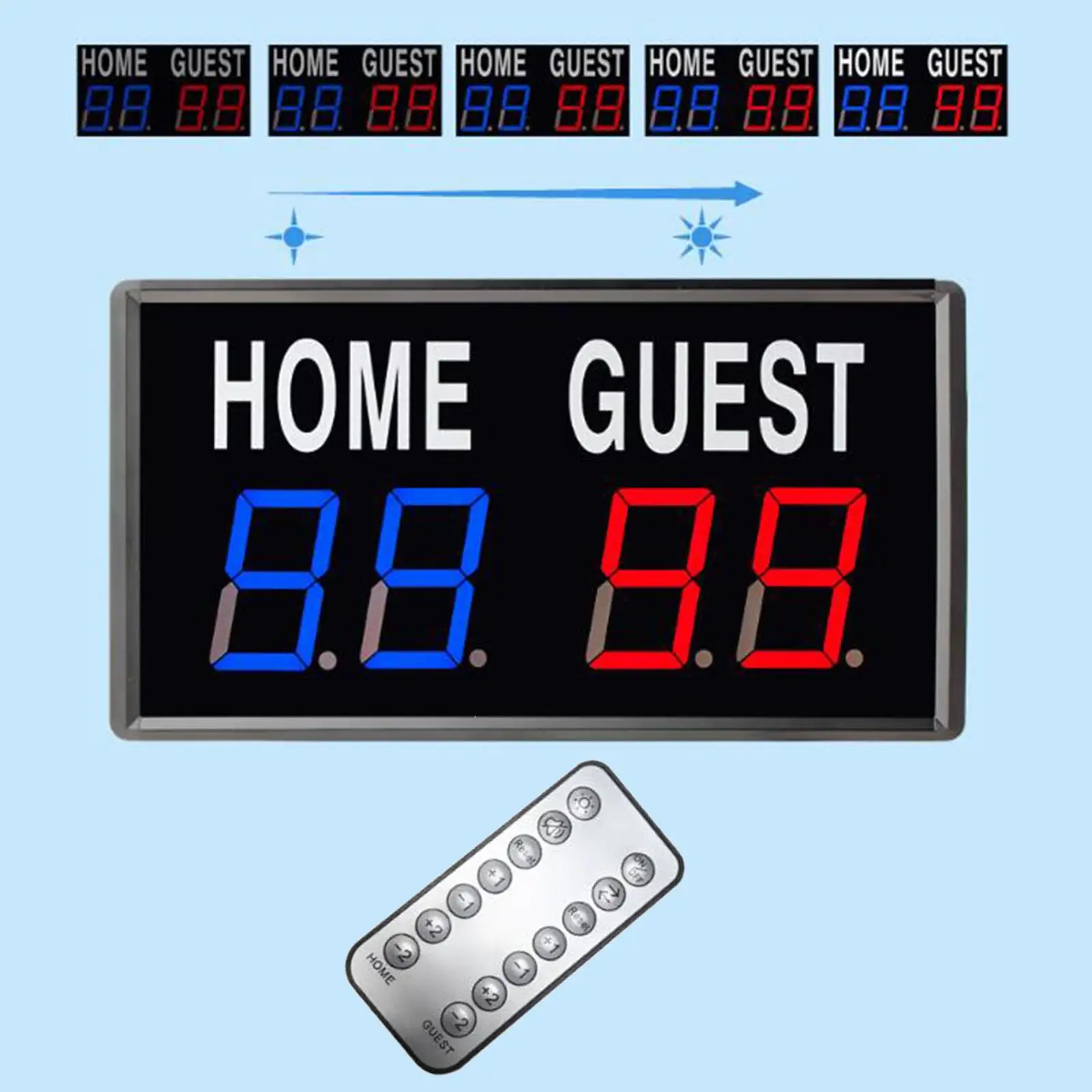 Electronic Scoreboard Soccer Referee Mini Digital Scoreboard Score Board Score for Outdoor Cornhole Sports Home Football
Electronic Scoreboard Soccer Referee Mini Digital Scoreboard Score Board Score for Outdoor Cornhole Sports Home Football