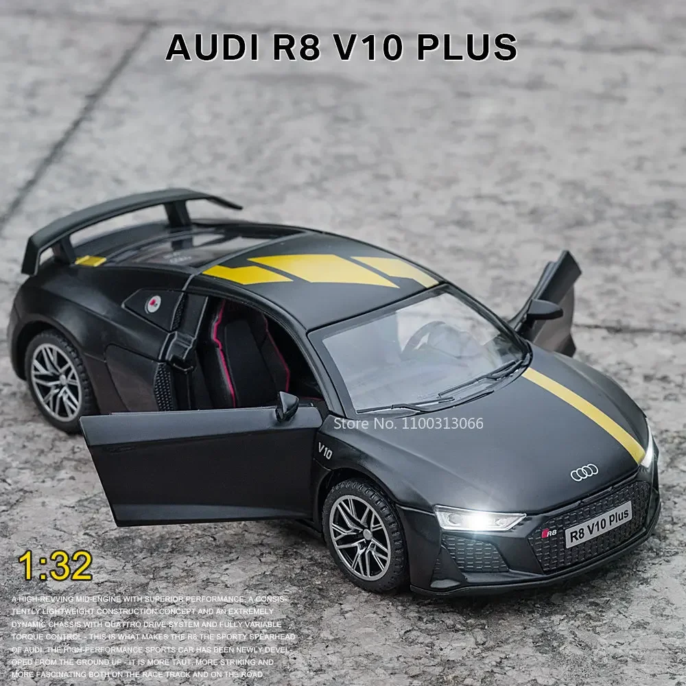 Модель автомобиля Audi R8 V10 Plus 1:32 из сплава, модель игрушечного автомобиля с литыми деталями, модель автомобиля со звуком и фотомагнитом, коллекционная игрушка для детей
Модель автомобиля Audi R8 V10 Plus 1:32 из сплава, модель игрушечного автомобиля с литыми деталями, модель автомобиля со звуком и фотомагнитом, коллекционная игрушка для детей