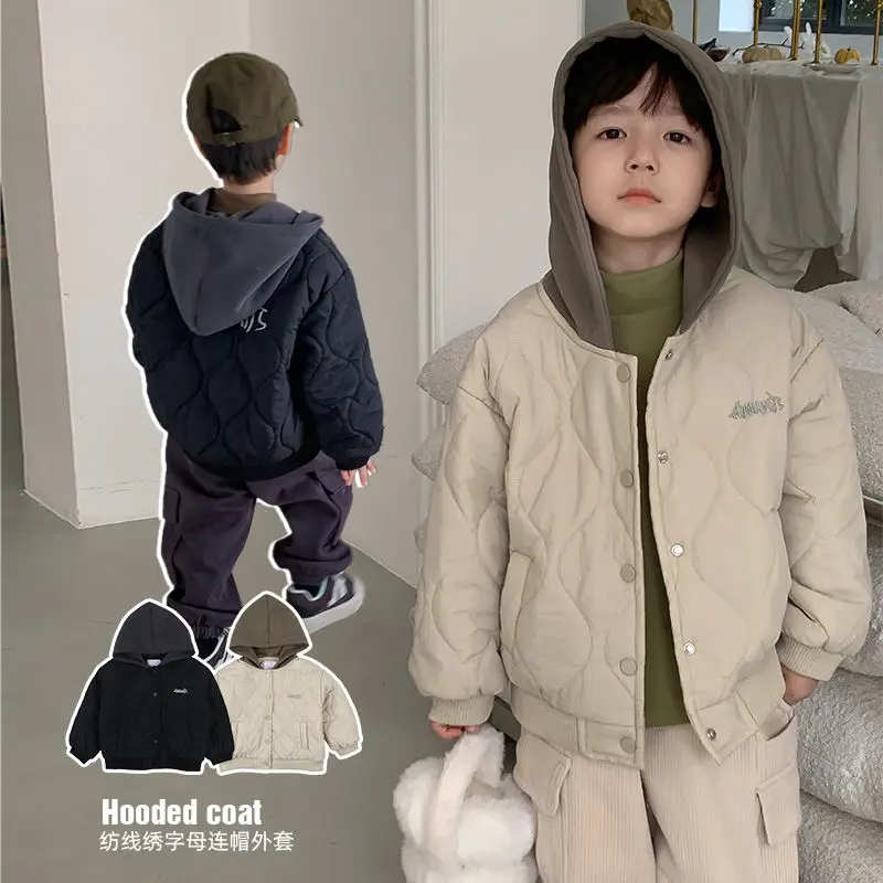 Children's Autumn Coat Boys' Casual Hooded Plush Warm Baseball Coat Boys' Plush Thick Solid Coat 2023 Boys Jacket
Children's Autumn Coat Boys' Casual Hooded Plush Warm Baseball Coat Boys' Plush Thick Solid Coat 2023 Boys Jacket