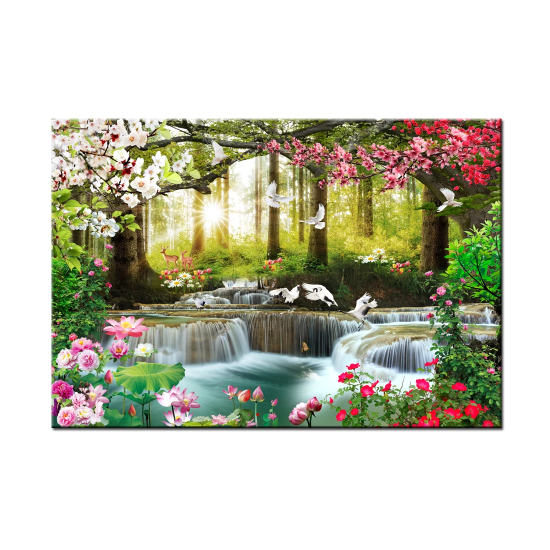 Natural Forest Waterfall Landscape Painting HD Posters Prints Flowers Picture Wall Art Canvas Living Room Home Decor HYS1080
Natural Forest Waterfall Landscape Painting HD Posters Prints Flowers Picture Wall Art Canvas Living Room Home Decor HYS1080