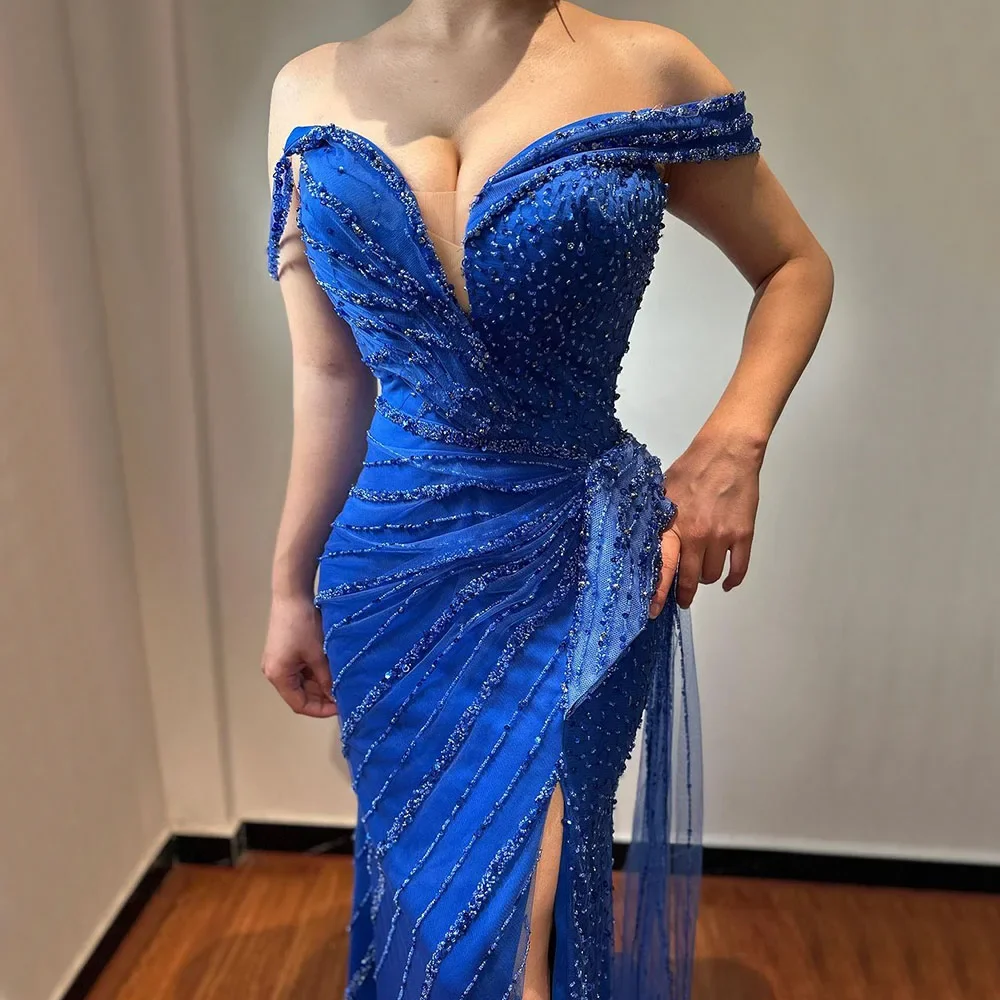 GiayMus Royal Blue Mermaid Split Evening Dresses Gowns 2024 Deep V-Neck Beaded Elegant Luxury For Women Party Gowns EV71663
GiayMus Royal Blue Mermaid Split Evening Dresses Gowns 2024 Deep V-Neck Beaded Elegant Luxury For Women Party Gowns EV71663