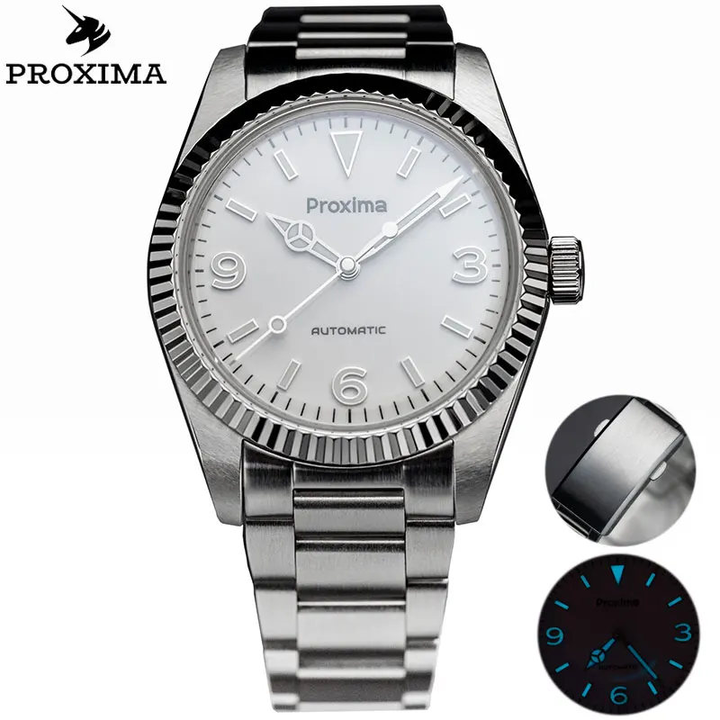 Proxima 39mm Diver Men's Watch Sapphire BGW9 Luxury Luminous Automatic Machinery Wrist watch 10 ATM Waterproof PT5000 Movement
Proxima 39mm Diver Men's Watch Sapphire BGW9 Luxury Luminous Automatic Machinery Wrist watch 10 ATM Waterproof PT5000 Movement