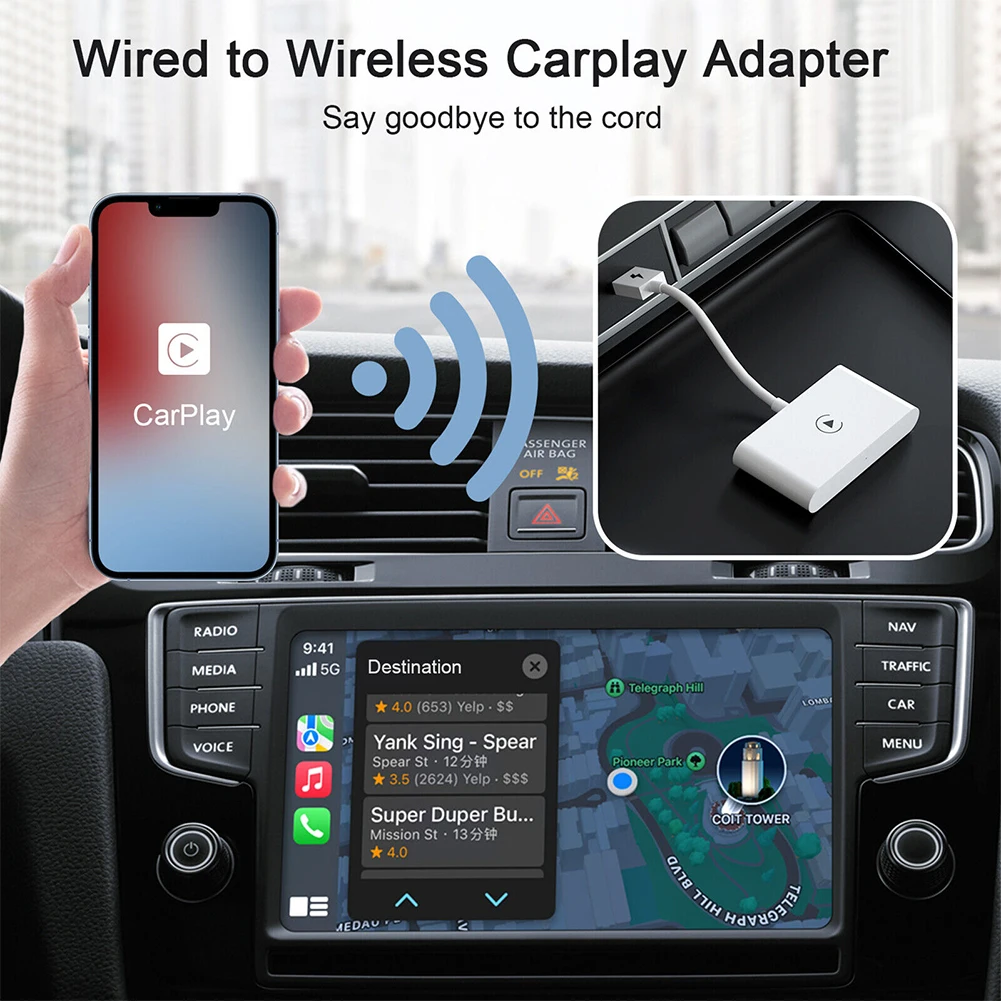 USB Wireless CarPlay Adapter Dongle Car Carplay Ai Box Bluetooth For OEM Wired Carplay Multimedia Video Android Auto Linux
USB Wireless CarPlay Adapter Dongle Car Carplay Ai Box Bluetooth For OEM Wired Carplay Multimedia Video Android Auto Linux