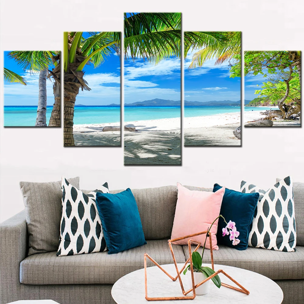 HD Printed 5 Pieces Modular Room Decor Wall Art Canvas Painting Island Beach Palm Tree Picture Aesthetic Home Decoration Salon
HD Printed 5 Pieces Modular Room Decor Wall Art Canvas Painting Island Beach Palm Tree Picture Aesthetic Home Decoration Salon