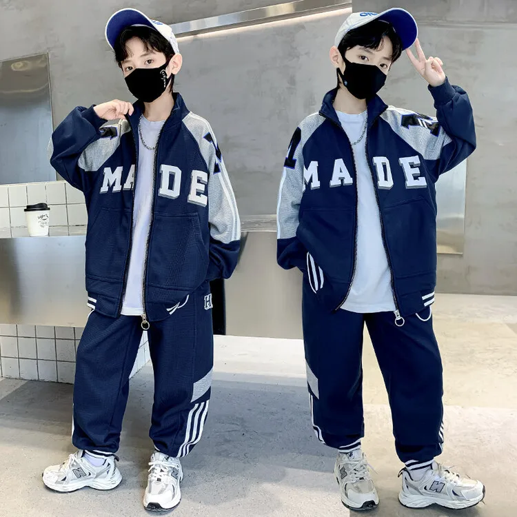Spring and Autumn Sports Set 2023 New Children's Cool Handsome Children's Fashion Two-Piece Set TZE6105
Spring and Autumn Sports Set 2023 New Children's Cool Handsome Children's Fashion Two-Piece Set TZE6105