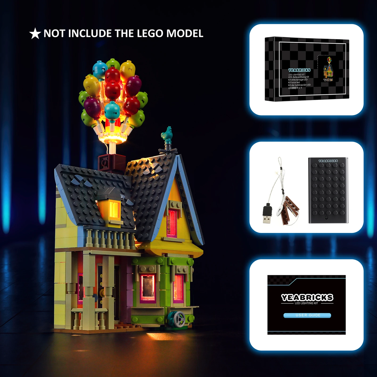 

JOY MAGS Led Light Kit for 43217 Up House Building Blocks Set (NOT Include the Model) Bricks Toys for Children