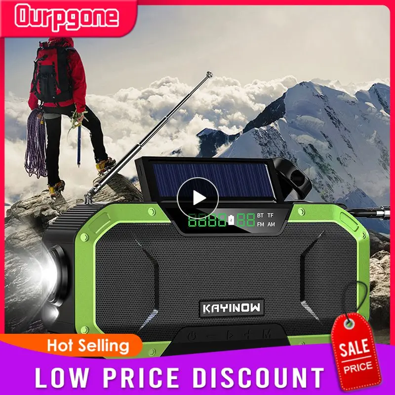 Портативный аварийный радиоприемник KAYINOW на солнечной батарее с ручкой, 5000 мАч, внешний аккумулятор, Кривошип, флэш-магнитола для кемпинга, набор для выживания, радио 
Портативный аварийный радиоприемник KAYINOW на солнечной батарее с ручкой, 5000 мАч, внешний аккумулятор, Кривошип, флэш-магнитола для кемпинга, набор для выживания, радио