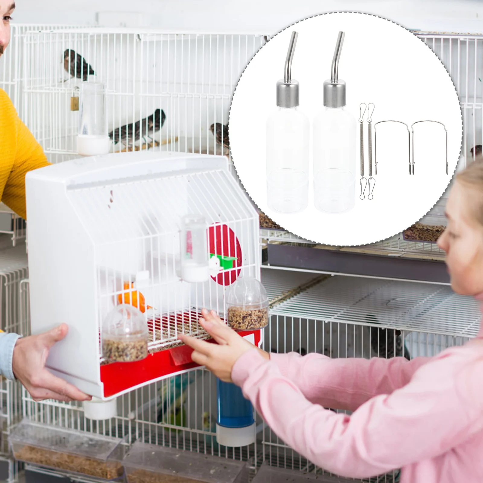 Hamster Water Bottle 2Pcs Plastic Hanging Water Dispenser Automatic Rabbit Water Bottles Guinea Pig Water Bottle Non Drip
Hamster Water Bottle 2Pcs Plastic Hanging Water Dispenser Automatic Rabbit Water Bottles Guinea Pig Water Bottle Non Drip