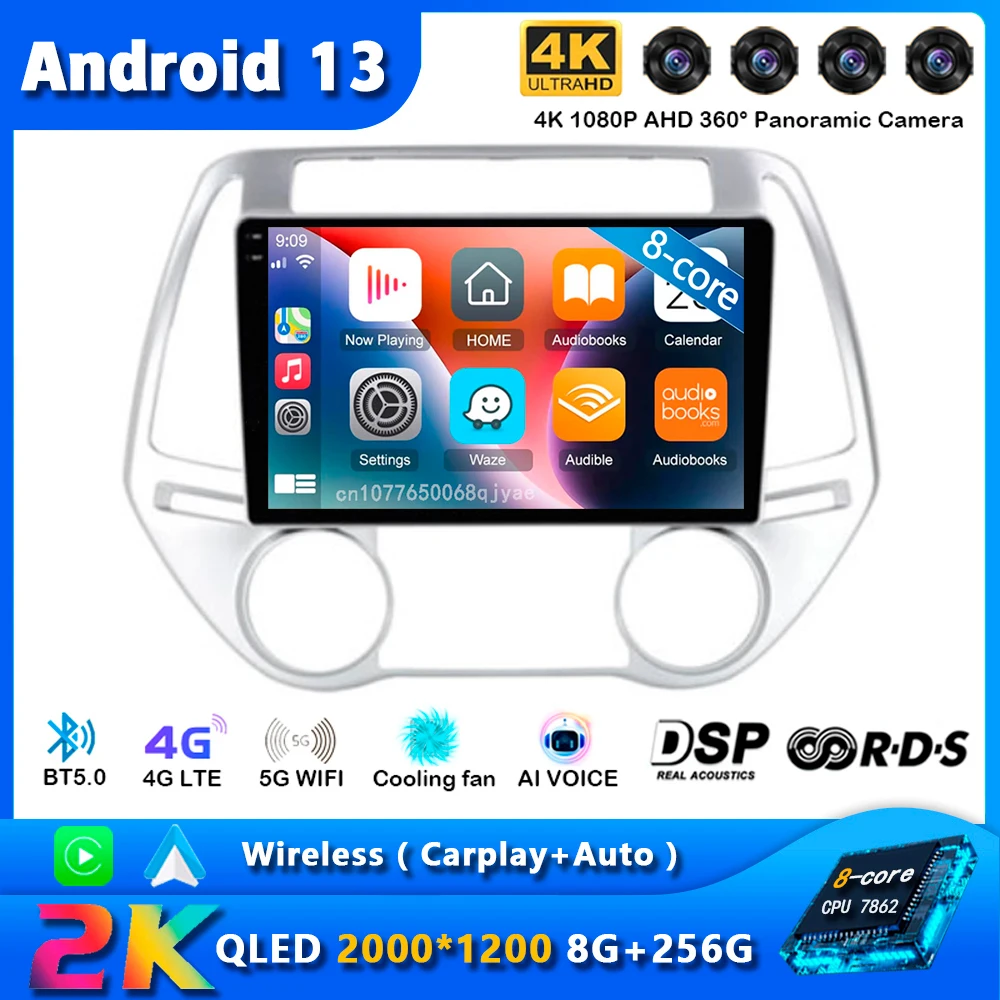 Android 13 Carplay Car Radio For Hyundai i20 2010 2011 - 2014 Navigation Multimedia Player Stereo WiFi+4G BT DVD auto DSP 2 DIN
Android 13 Carplay Car Radio For Hyundai i20 2010 2011 - 2014 Navigation Multimedia Player Stereo WiFi+4G BT DVD auto DSP 2 DIN