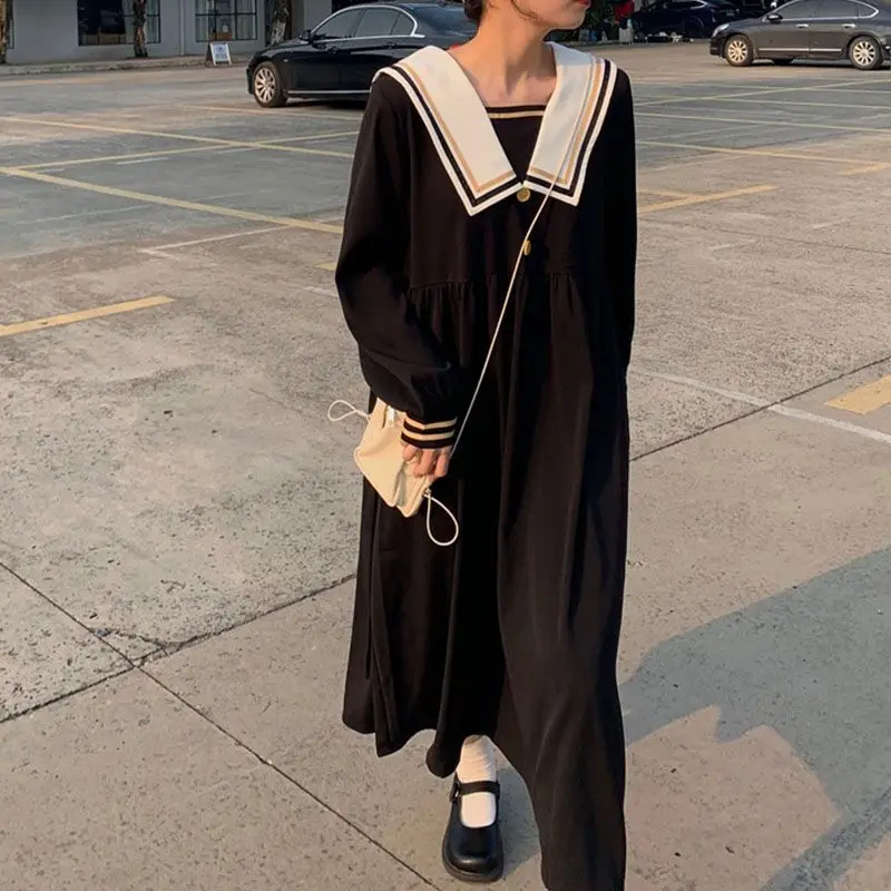 Large Size 6XL 150KG Autumn Spring High Waist Dress Women Long Sleeve Turn Down Collar Lady Black Casual Long Dresses
Large Size 6XL 150KG Autumn Spring High Waist Dress Women Long Sleeve Turn Down Collar Lady Black Casual Long Dresses
