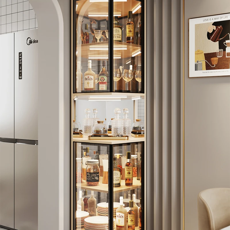 Glass wine cabinet, living room, wall-to-wall display cabinet, household small apartment sideboard
Glass wine cabinet, living room, wall-to-wall display cabinet, household small apartment sideboard