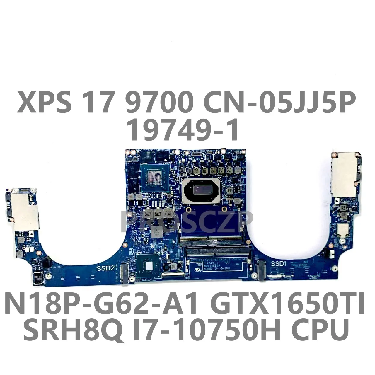 Материнская плата для ноутбука DELL XPS 17 9700, модель CN-05JJ5P 05JJ5P 5JJ5P 19749-1 с процессором SRH8Q I7-10750H, системная плата GTX1650Ti 100%, протестирована
Материнская плата для ноутбука DELL XPS 17 9700, модель CN-05JJ5P 05JJ5P 5JJ5P 19749-1 с процессором SRH8Q I7-10750H, системная плата GTX1650Ti 100%, протестирована
