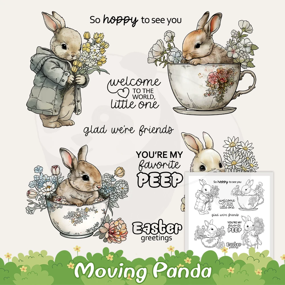 Easter Rabbits In Cups Spring Floral Cutting Dies Clear Stamp Spring Day DIY Scrapbooking Metal Dies Silicone Stamps For Cards
Easter Rabbits In Cups Spring Floral Cutting Dies Clear Stamp Spring Day DIY Scrapbooking Metal Dies Silicone Stamps For Cards