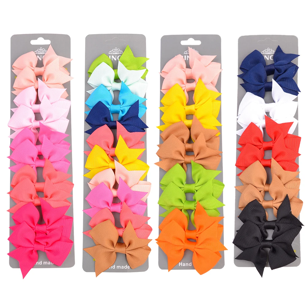 

10Pcs/Set Grosgrain Ribbon Bowknot Hair Clips for Baby Girls Colorful Bows Clip Hairpin Barrettes Headwear Baby Hair Accessories