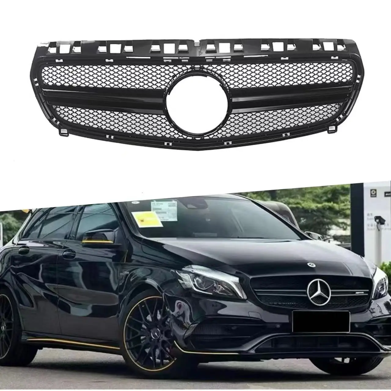 Глянцевые черные решетки радиатора AMG для Mercedes Benz A-Class W176, 2013-2015 гг., гоночные решетки, бамперы, комплект кузова, капот
Глянцевые черные решетки радиатора AMG для Mercedes Benz A-Class W176, 2013-2015 гг., гоночные решетки, бамперы, комплект кузова, капот