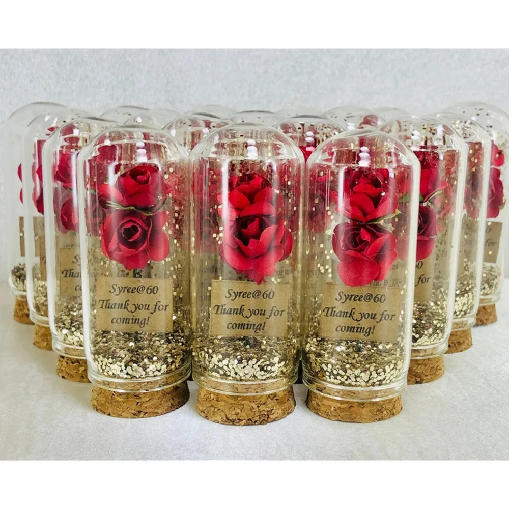 

12 шт. замечательные Пользовательские Розовые в стекле золотые блестящие свадебные подарки для гостей, оптовая продажа детского дня рождения, конфеты, гостей, спасибо