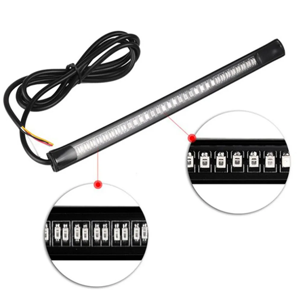 Motorcycle 48LED Light Strip Rear Tail Brake Stop Turn Signal Lights Universal Moto Modified Taillight Red Light Strip
Motorcycle 48LED Light Strip Rear Tail Brake Stop Turn Signal Lights Universal Moto Modified Taillight Red Light Strip