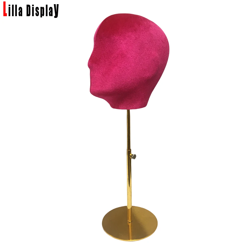 Personalized Colors Adjustable Gold Round Base Hot Pink Velvet Abstract Female Mannequin Head Holly
Personalized Colors Adjustable Gold Round Base Hot Pink Velvet Abstract Female Mannequin Head Holly