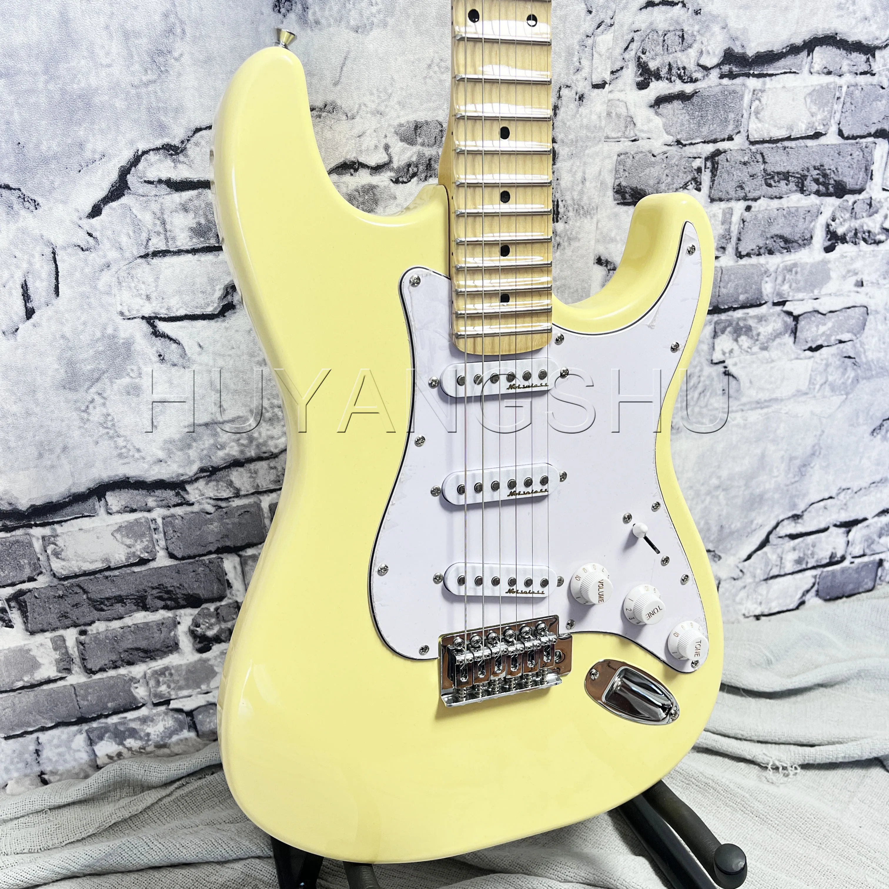 Cream Yellow Custom Electric Guitar Hit Mahogany Fingerboard, Premium Veneer, In Stock, Free Shipping
Cream Yellow Custom Electric Guitar Hit Mahogany Fingerboard, Premium Veneer, In Stock, Free Shipping