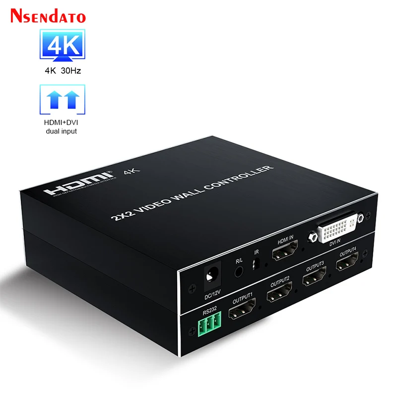 HDMI TV Video wall splicer 4K 2X2 1080P 1x21X4 1X3 3x1 4X1 Multi Video Screen Stitching Wall Processor HDMI splicer 2X2 180°Flip
HDMI TV Video wall splicer 4K 2X2 1080P 1x21X4 1X3 3x1 4X1 Multi Video Screen Stitching Wall Processor HDMI splicer 2X2 180°Flip