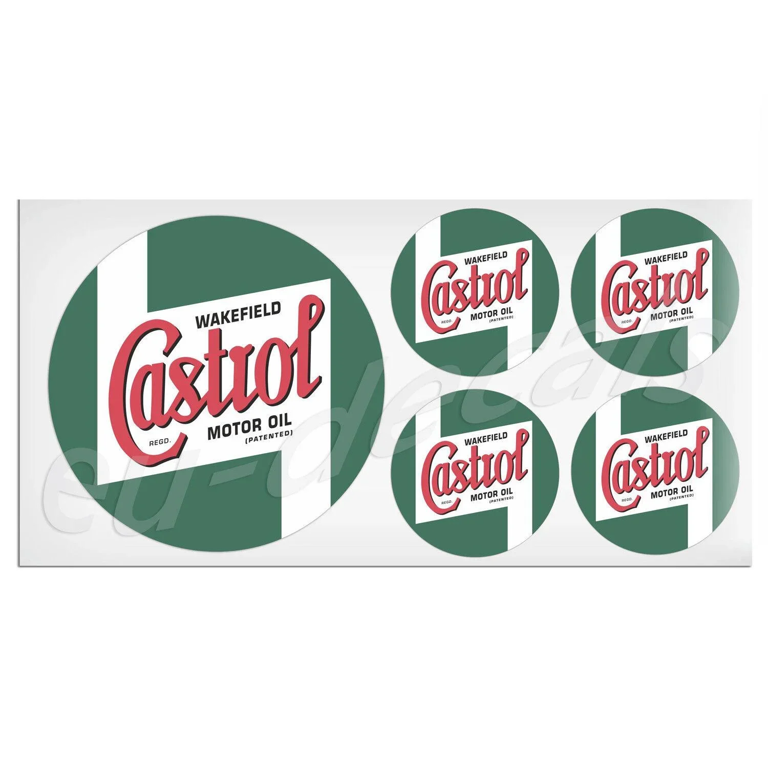 

For 100mm-4* & 50mm-2" Vintage Castrol Oil Laminated Decal Sticker Vespa Vw Classic